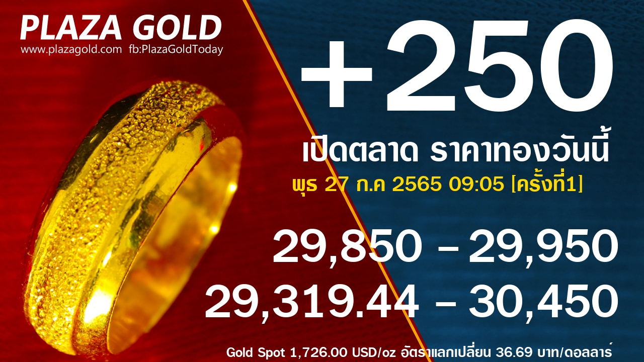 ราคาทองคำ 26 ก.ค 2565
