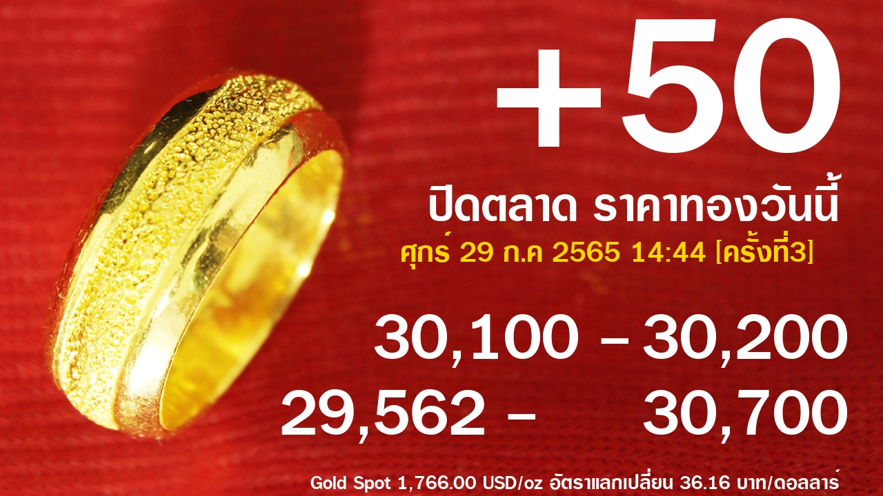 ราคาทองคำ 29 ก.ค 2565