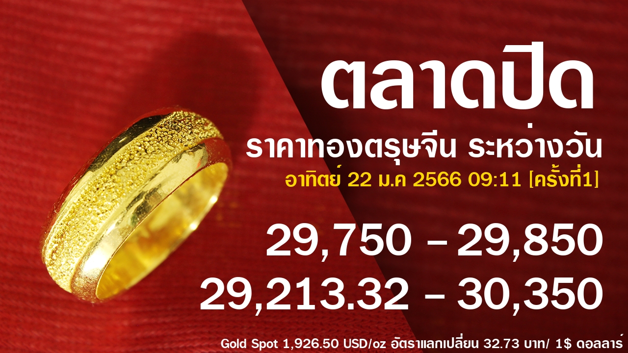 ราคาทองคำ 21 ม.ค 2566