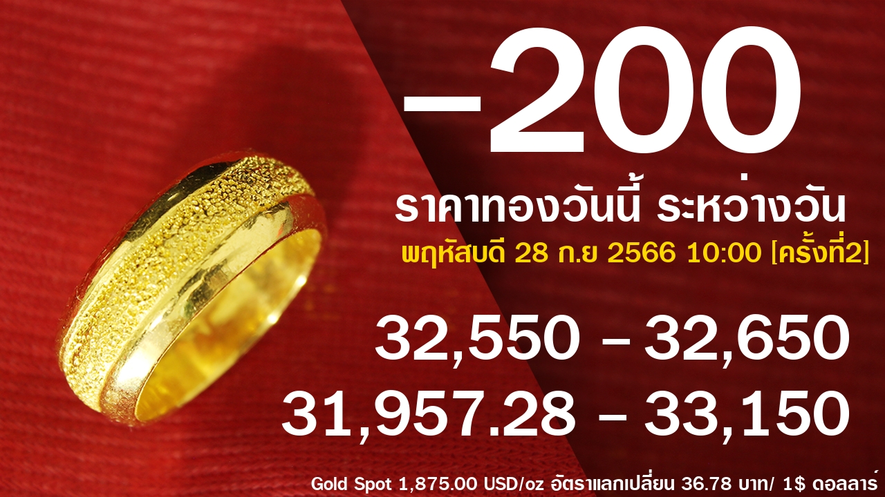 ราคาทองคำ 28 ก.ย 2566